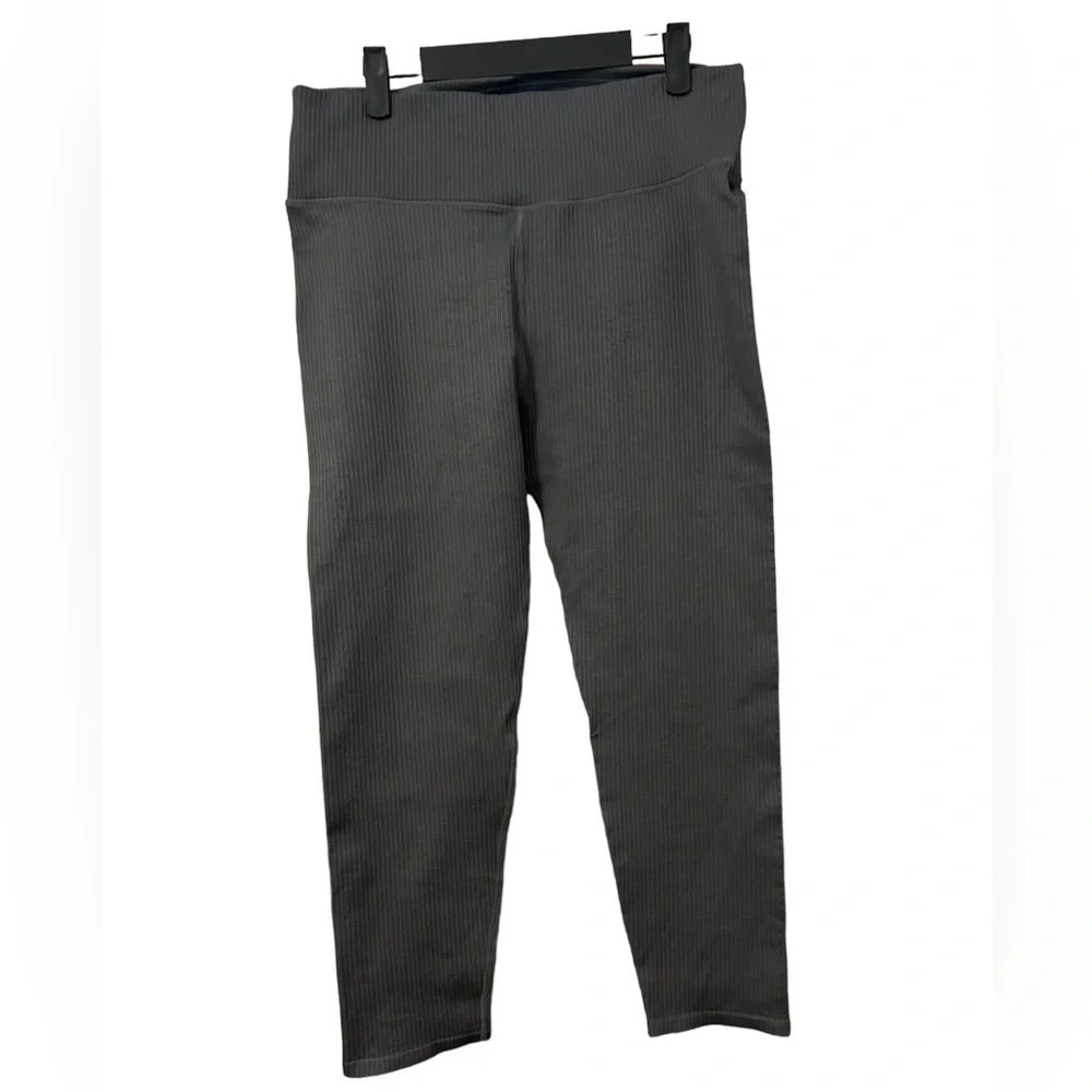 NWOT GOOD AMERICAN DARK GRAY SEAMLESS RIBBED LEGGINGS